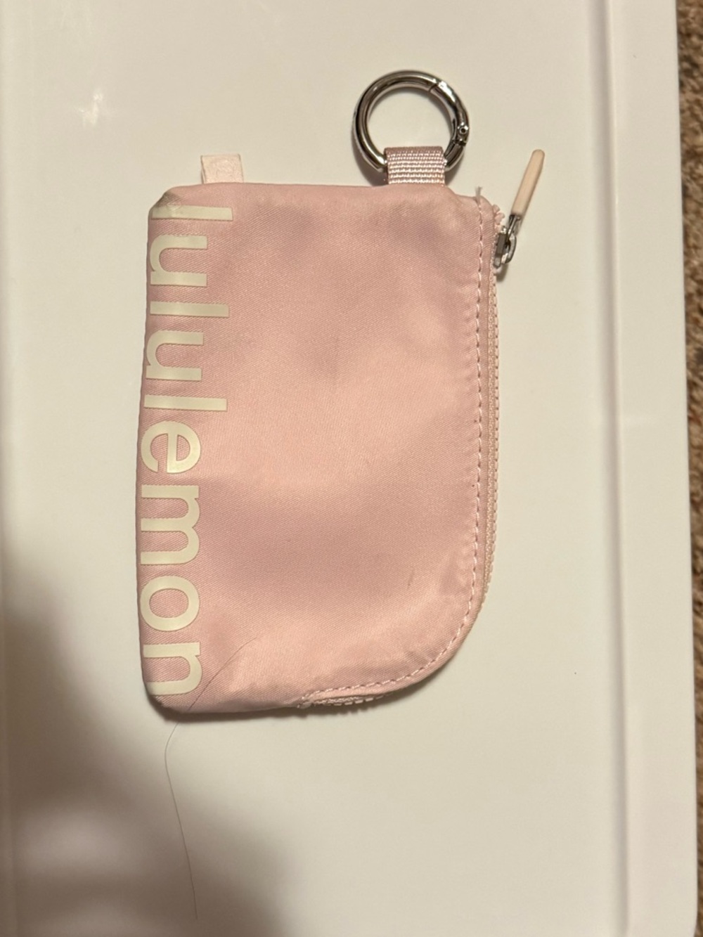 lululemon athletica Pink Keyring Zip Card Holder